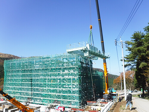 株式会社水上組の火力発電所建築現場