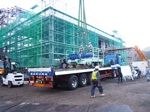 株式会社水上組の火力発電所建築現場